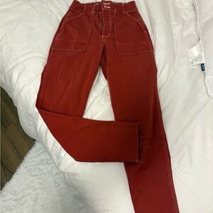Hollister brick red carpenter jeans
